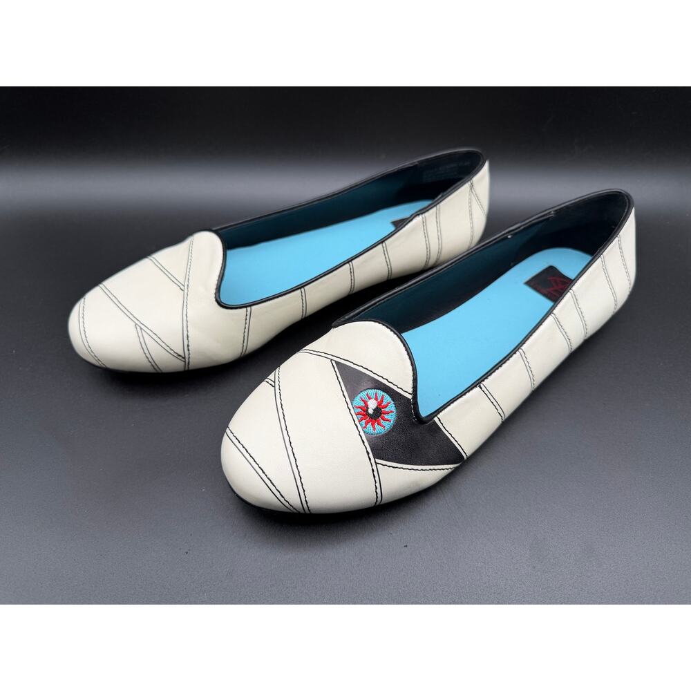 Strange Cult Mummy Flats Beige Wrapped Stitch Slip On Gothic Halloween Women 10M